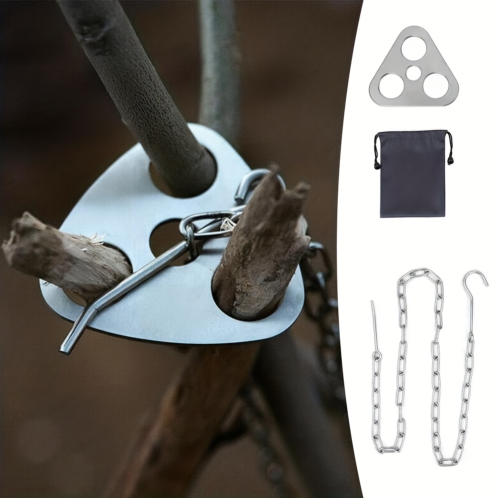 Camping Hanging Cooking Pot - Portátil destacável ao ar livre churrasco