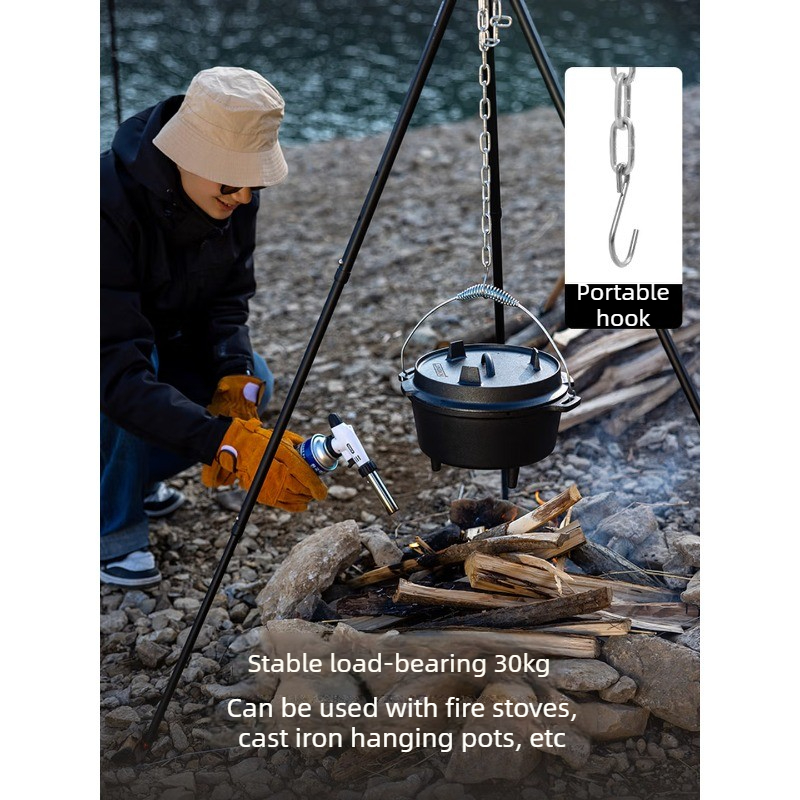 Camping Hanging Cooking Pot - Suporte de Panela Suspenso em Liga