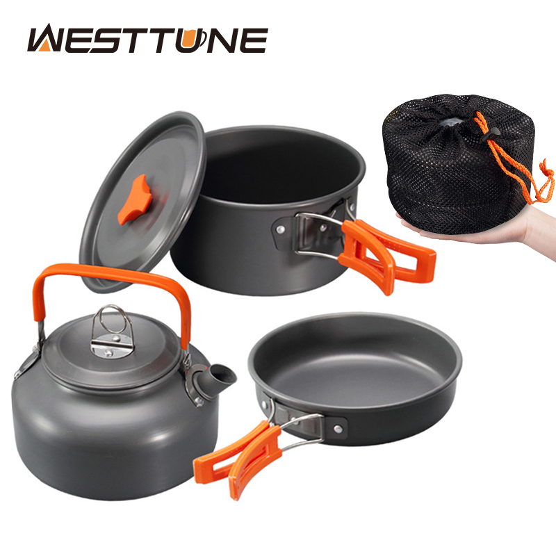 Camping Cooking Kit - Westtune kit de panelas de acampamento