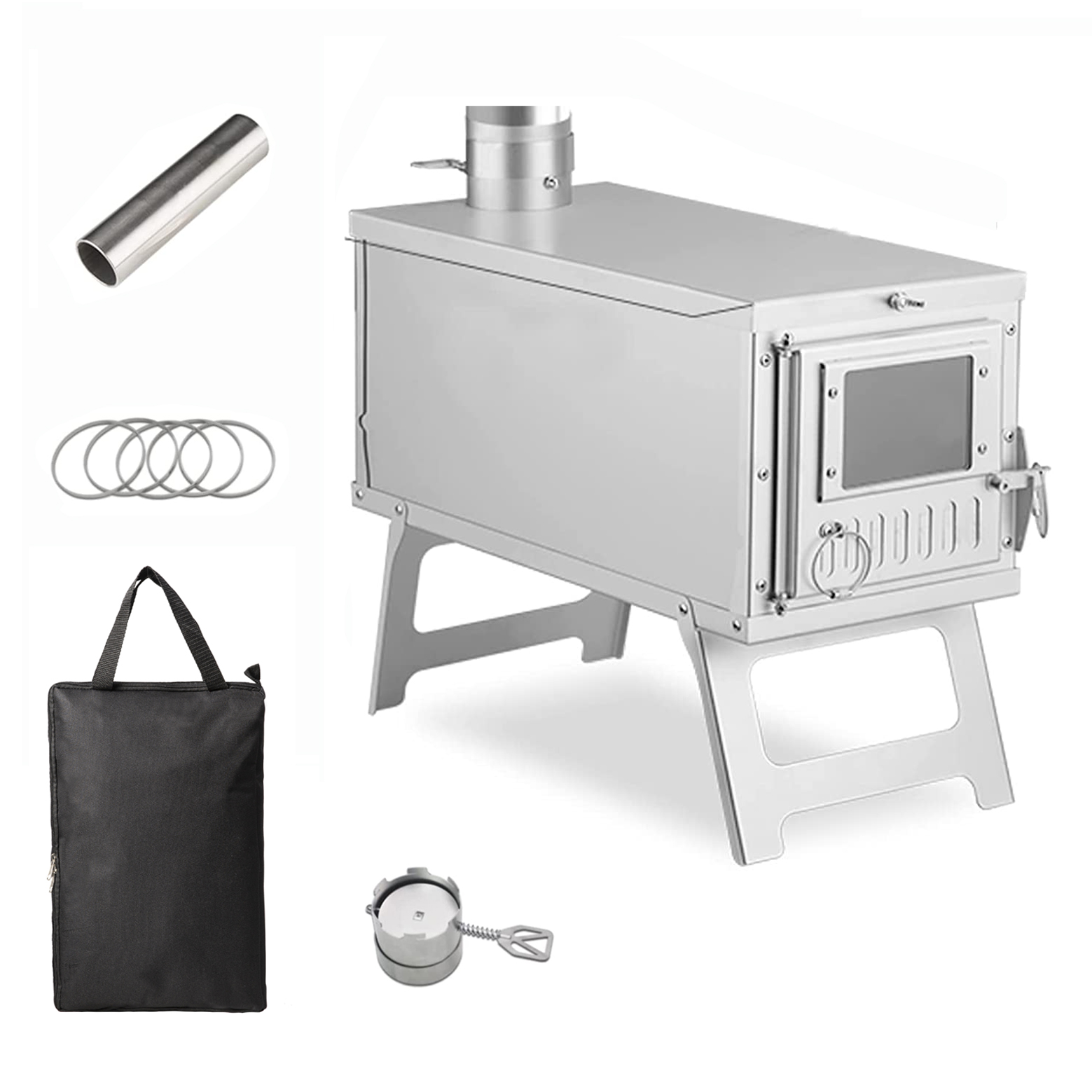 Camping Cooking Tent - Portátil aquecedor a lenha fogão, fogão