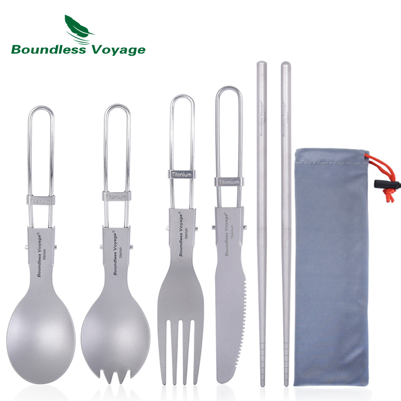 Camping Cooking Basket - Talheres de titânio para acampamento, viagem