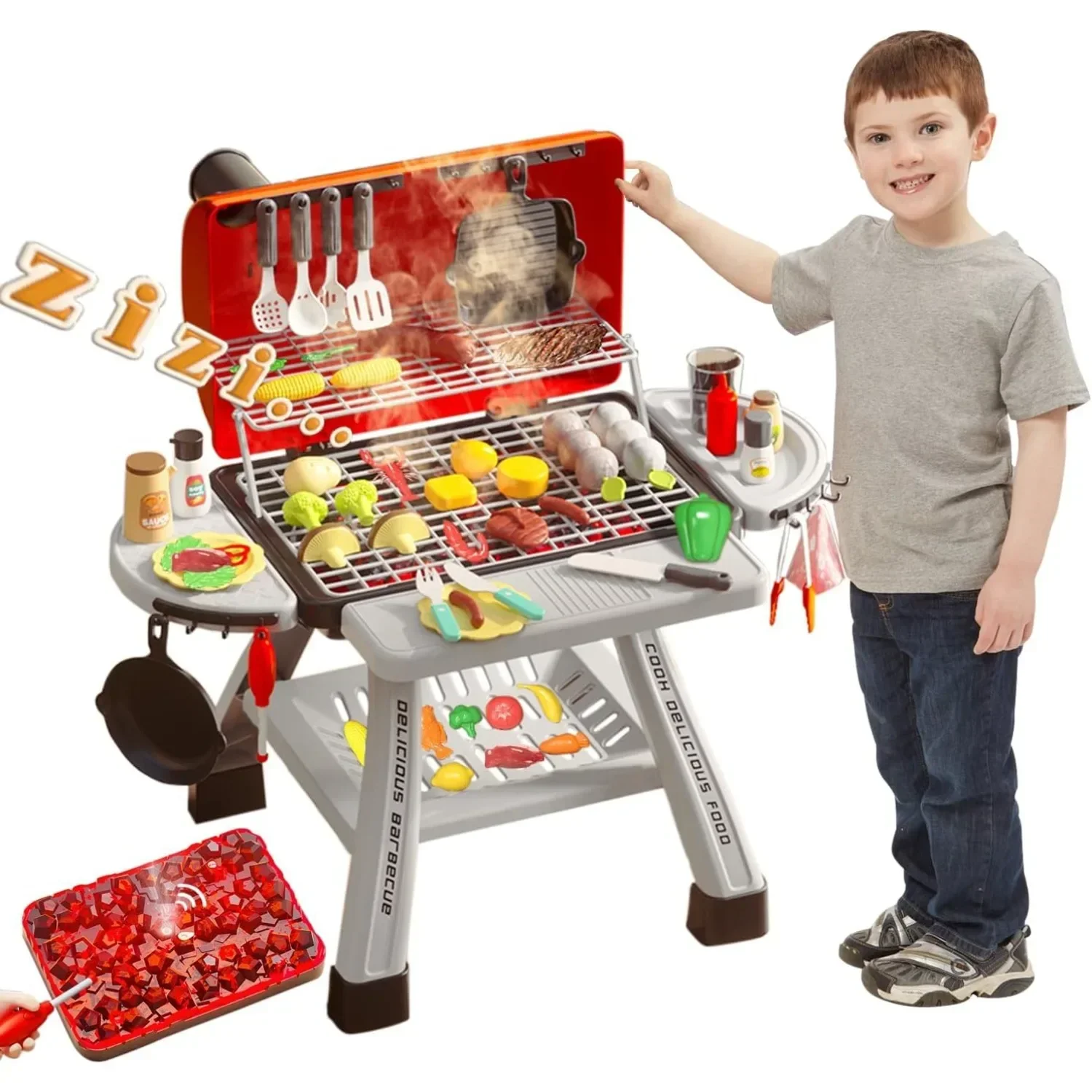 Camping Cooking With Kids - Churrasqueira conjunto de brinquedos crianças churrasco
