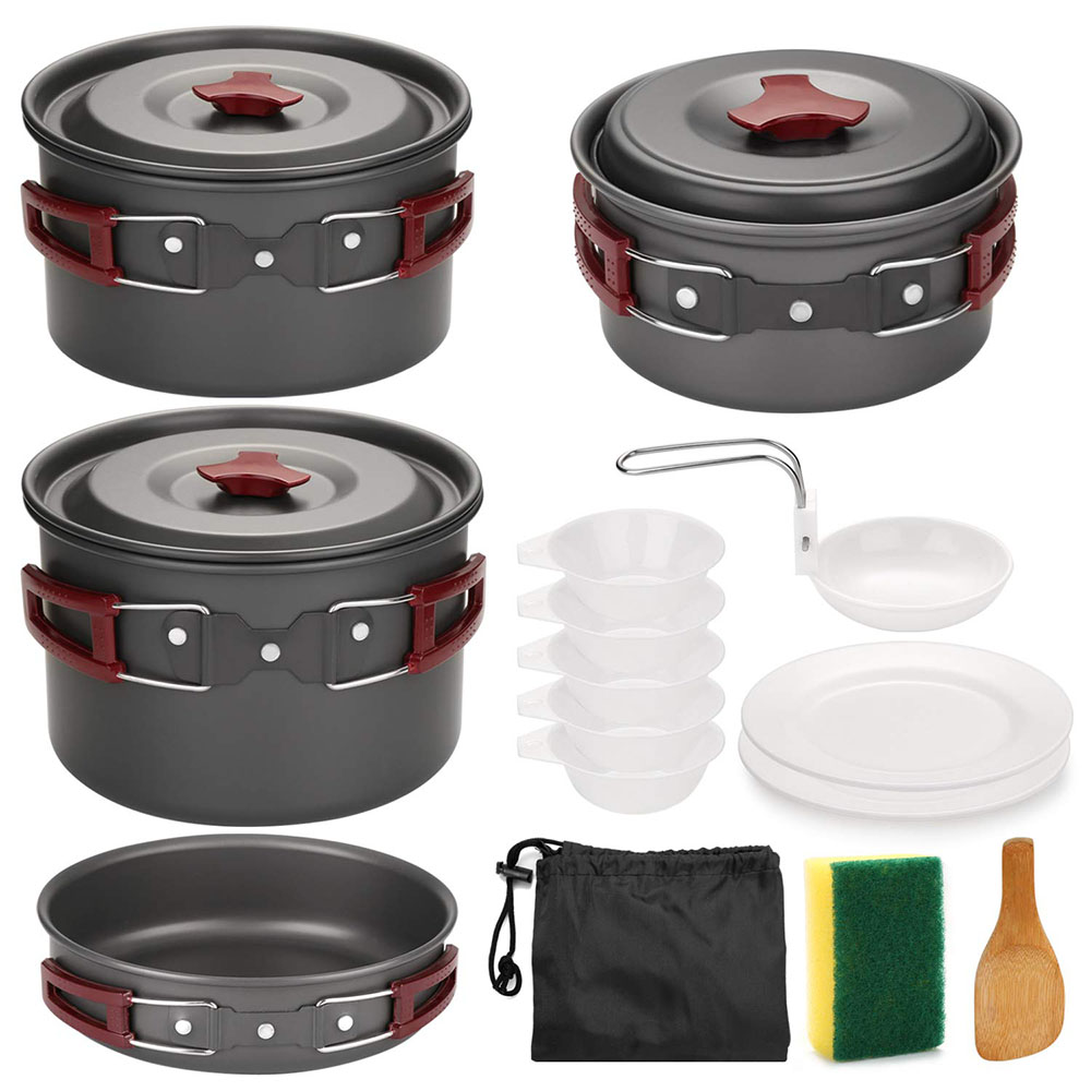 Camping Cooking Kit - Kit de panelas para acampamento ao
