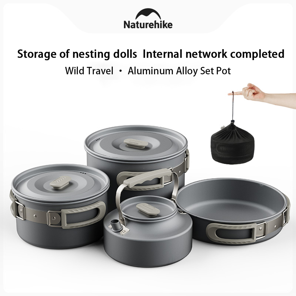 Camping Hanging Cooking Pot - Naturehike conjunto de panelas ao ar