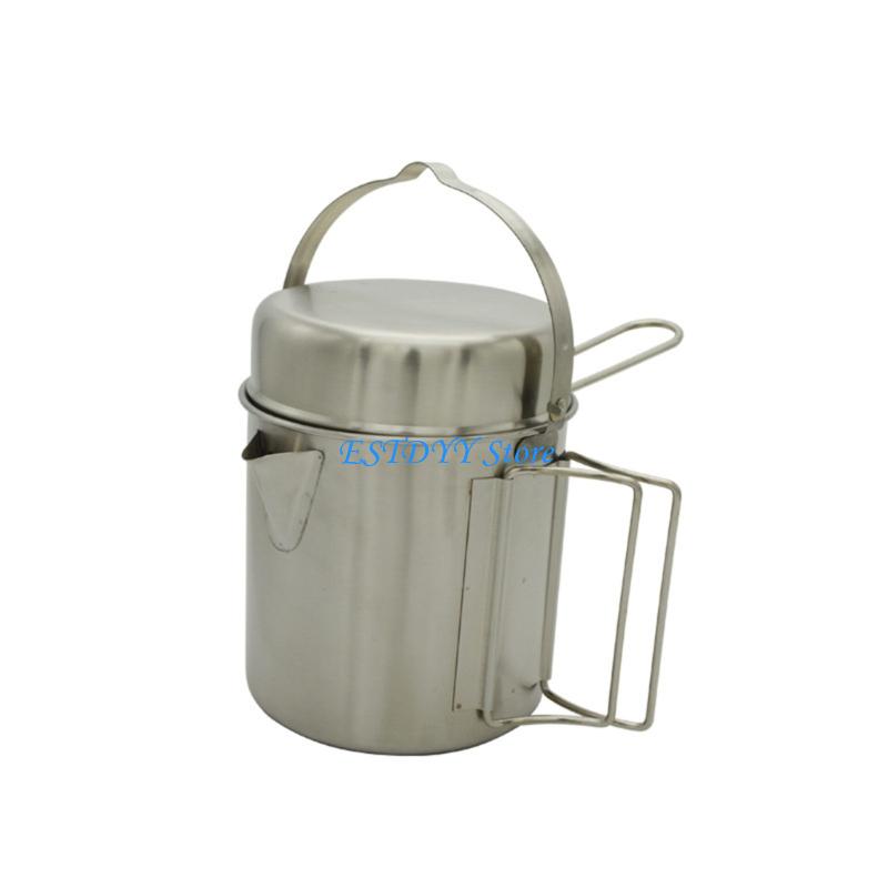 Camping No Cooking Meals - Panela acampamento profundo G6DE com alça