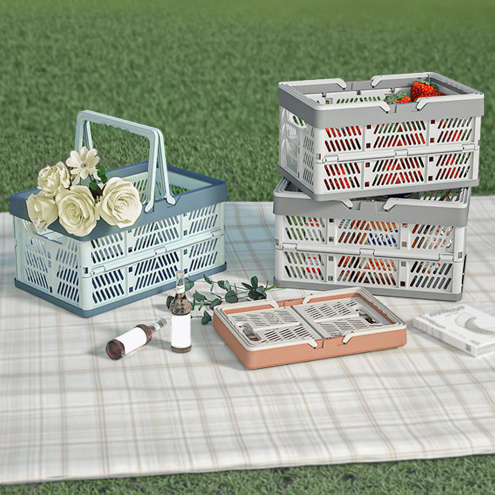 Camping Cooking Basket - Cesta de Armazenamento Plástica Portátil e