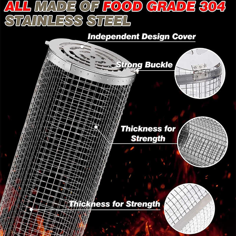 Cesta de churrasco de aço inox - Camping Cooking Basket avaliação e preço