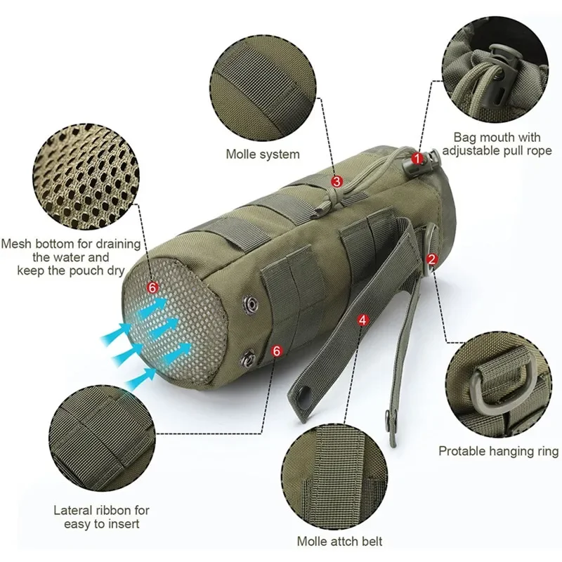 Molle tático garrafa de água s - Camping Cooking Bag avaliação e preço