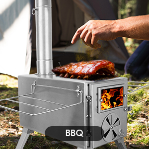 Fogão a lenha para camping em  - Camping Cooking Tent avaliação e preço