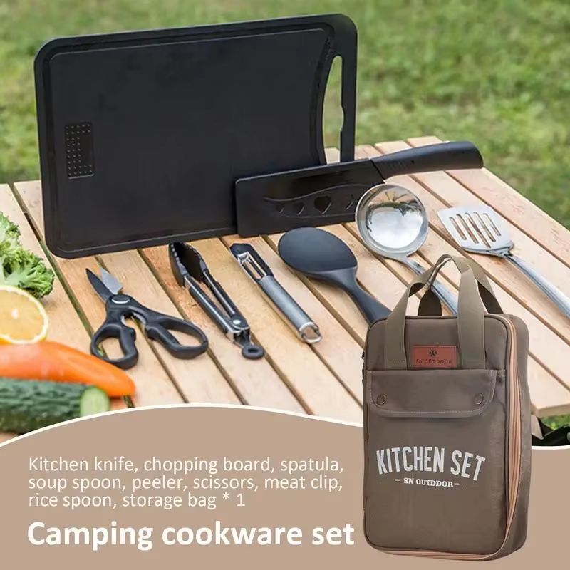 Conjunto de Utensílios de Cozi - Camping Cooking Kit avaliação e preço