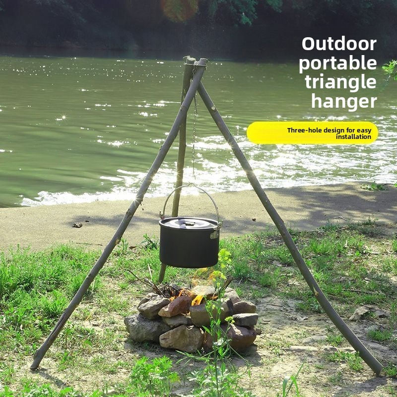 Suporte Portátil para Panelas  - Camping Hanging Cooking Pot avaliação e preço