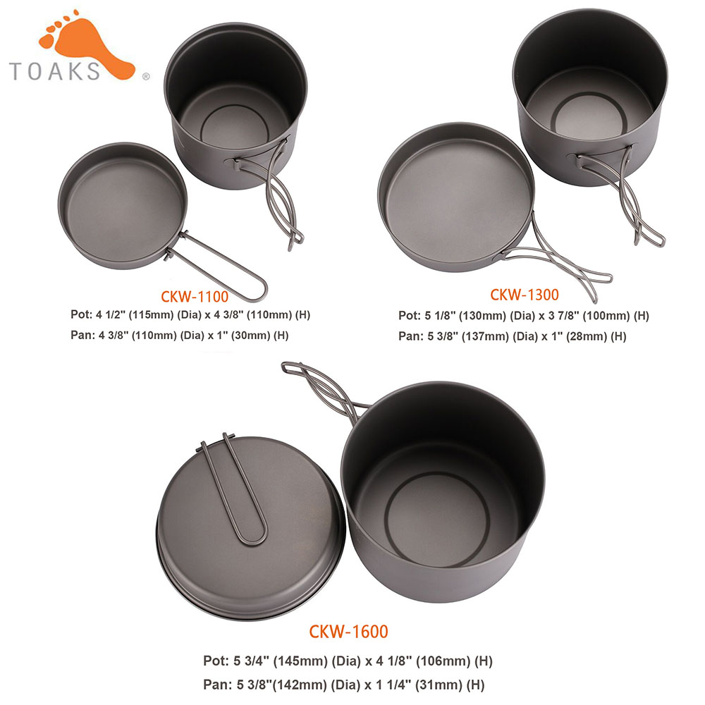 TOAKS-Conjunto De Panelas De T - Camping Cooking Basket avaliação e preço