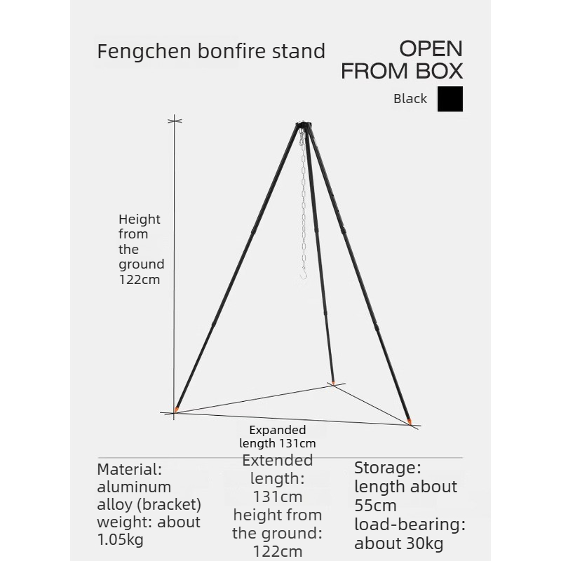 Suporte de Panela Suspenso em  - Camping Hanging Cooking Pot avaliação e preço
