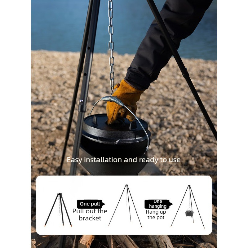 Suporte de Panela Suspenso em  - Camping Hanging Cooking Pot avaliação e preço