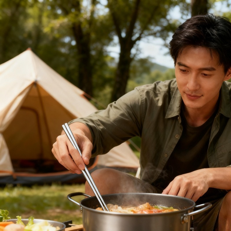 Pauzinhos de titânio portáteis - Camping No Cooking Meals avaliação e preço