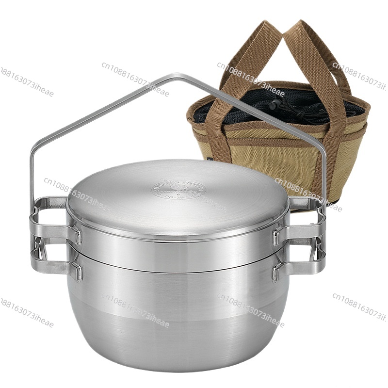Panela de aço inoxidável espes - Camping Hanging Cooking Pot avaliação e preço