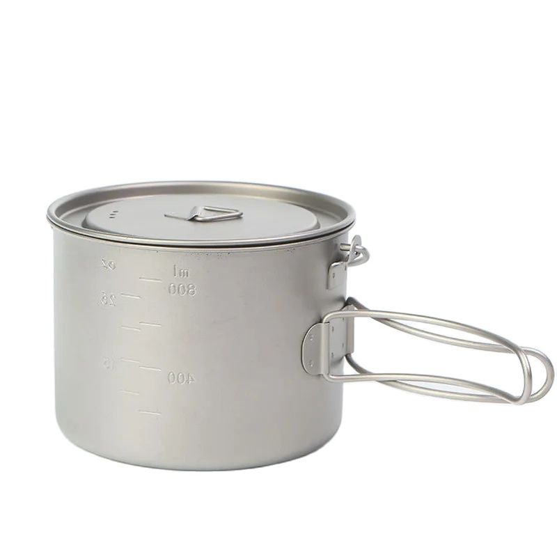 Panela de titânio com alça sus - Camping Hanging Cooking Pot avaliação e preço