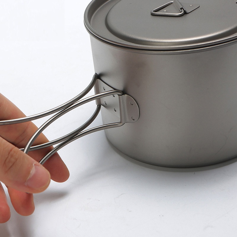Panela de titânio com alça sus - Camping Hanging Cooking Pot avaliação e preço