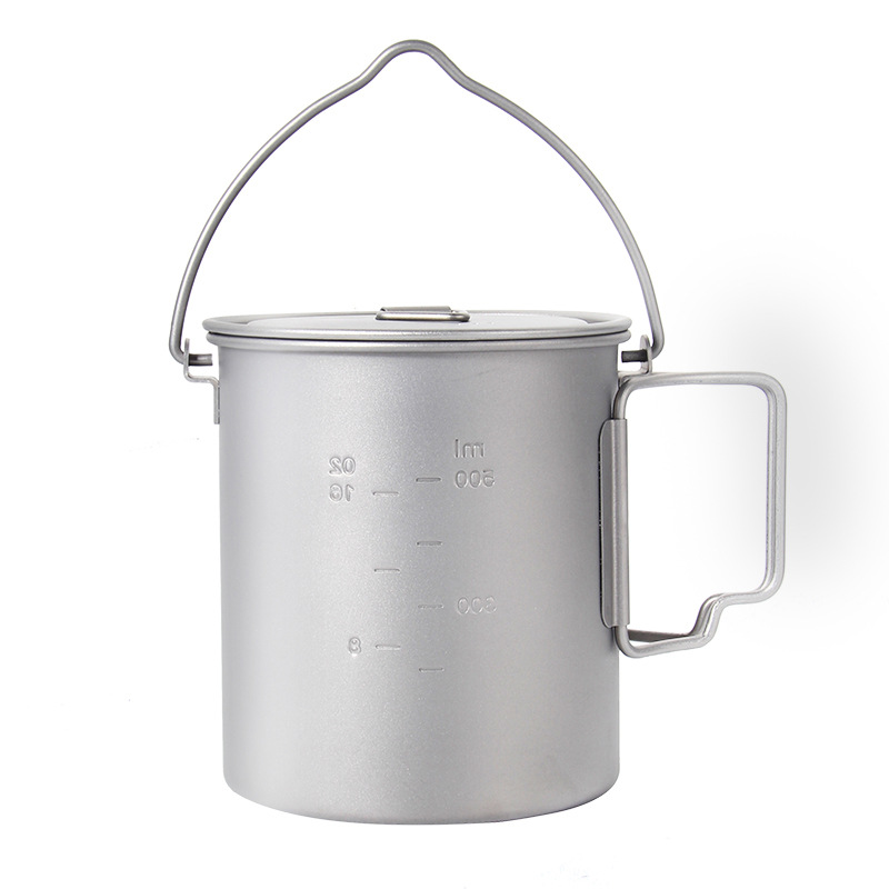 Panela de titânio com alça sus - Camping Hanging Cooking Pot avaliação e preço