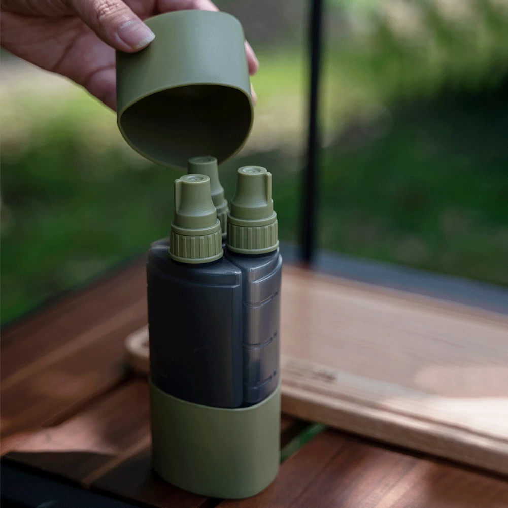 3 em 1 garrafa dispensadora de - Camping Cooking Kit avaliação e preço