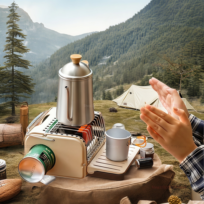 Fogão a gás portátil de 1200W  - Camping Cooking Heater avaliação e preço
