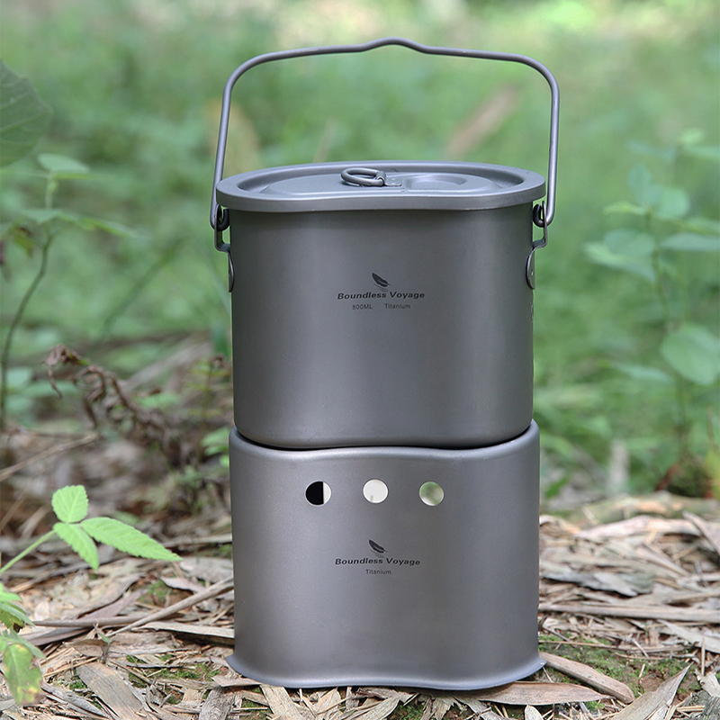 Boundless Voyage-Titanium Cook - Camping Hanging Cooking Pot avaliação e preço