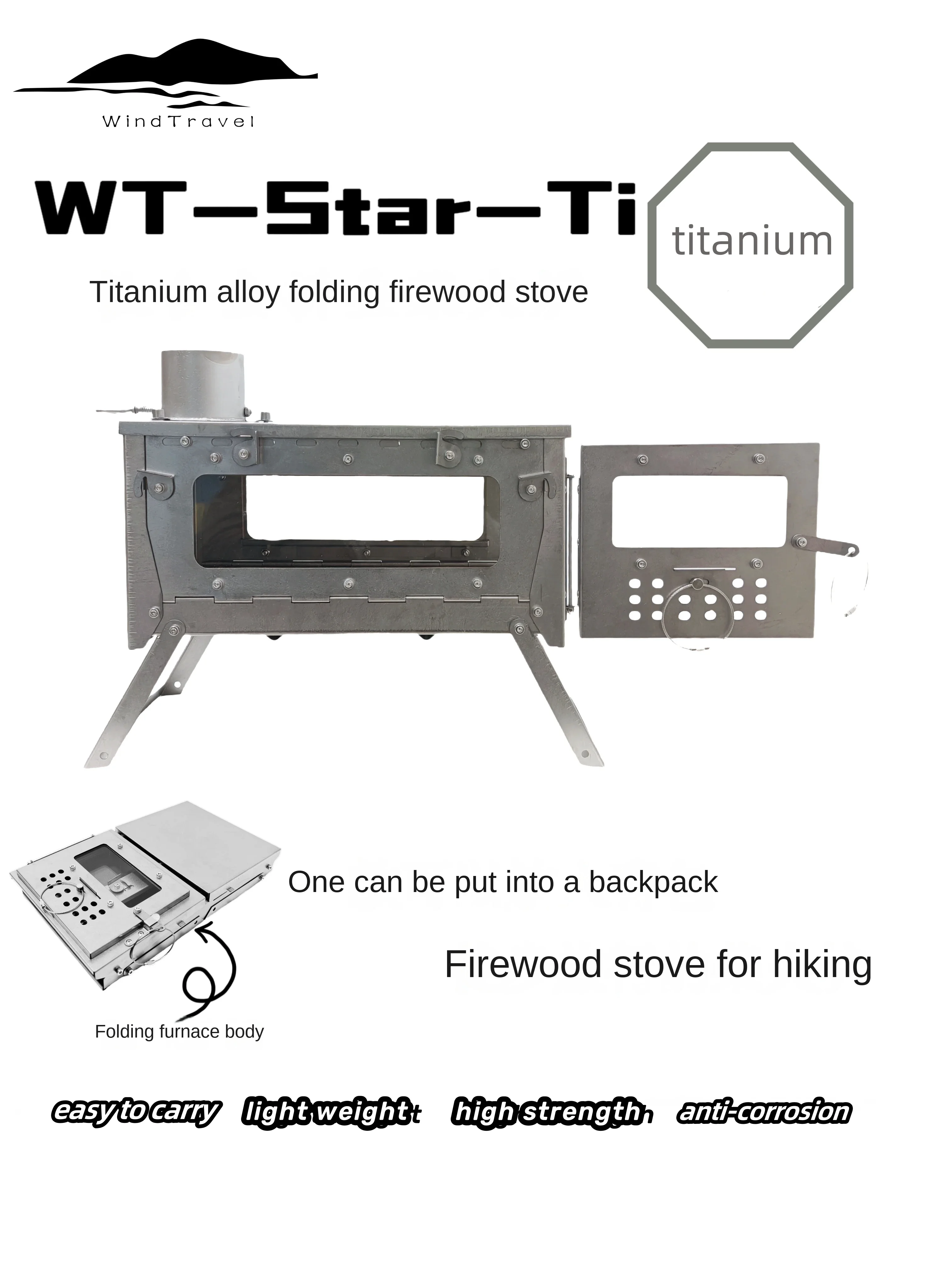 WT Star Ti Liga de Titânio Dob - Cooking On Camping Stove avaliação e preço