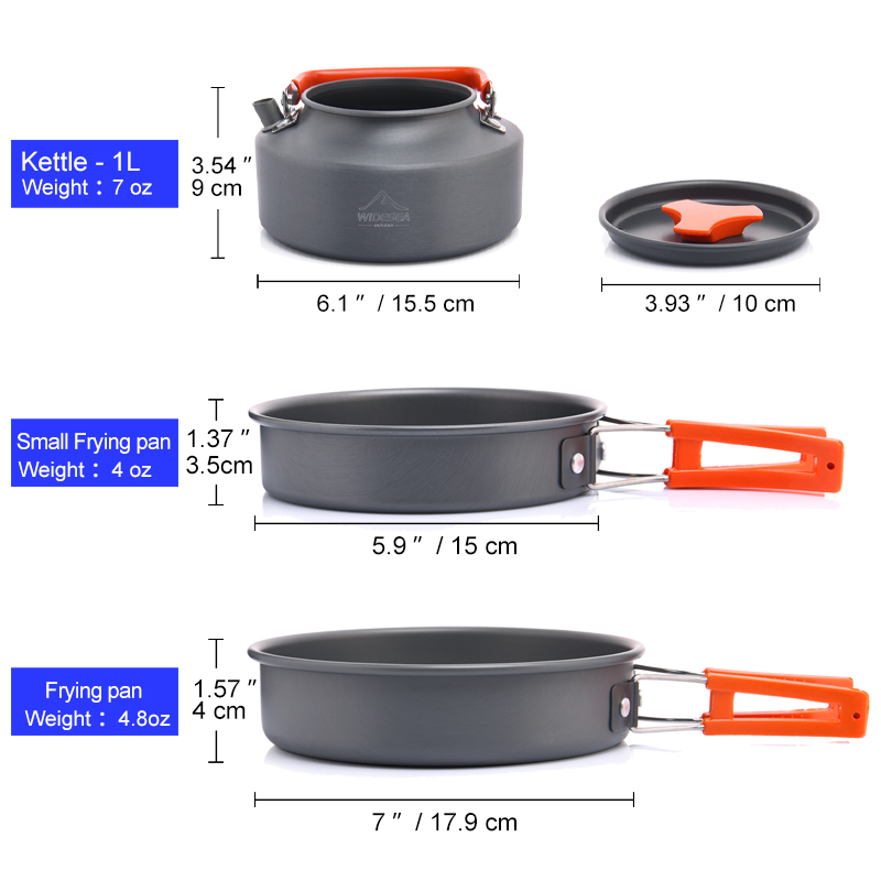 Widesea conjunto de panelas pa - Camping Cooking Kit avaliação e preço