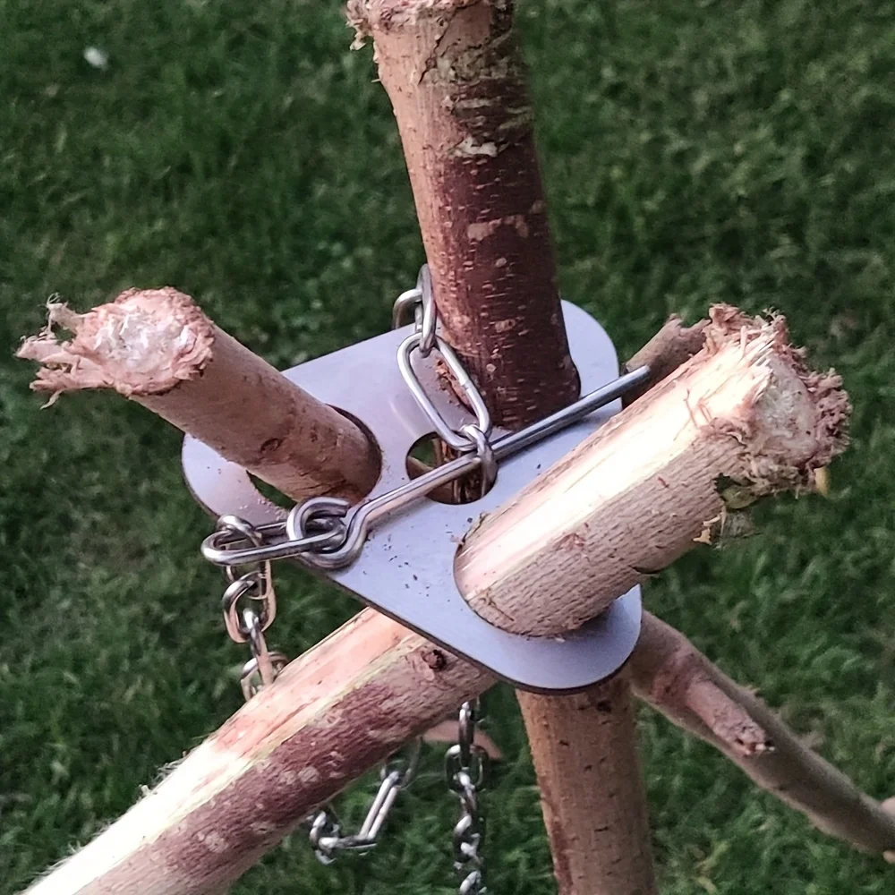 Tripé para churrasco ao ar liv - Camping Hanging Cooking Pot avaliação e preço