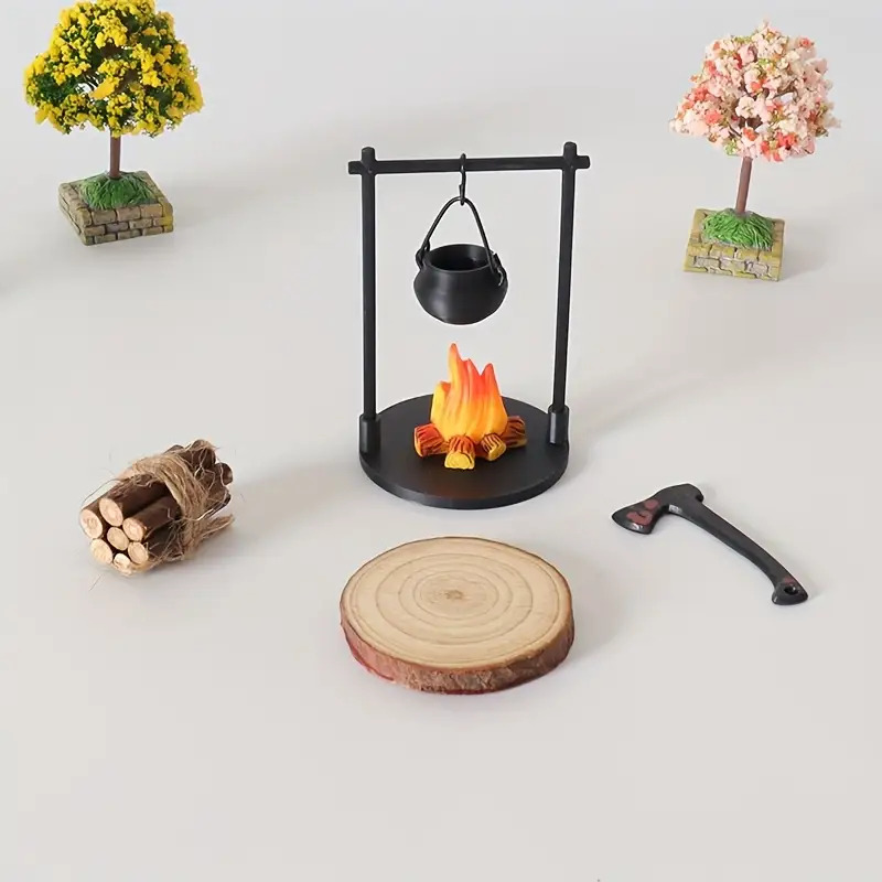 Mini fogueira pendurado fogão  - Camping Hanging Cooking Pot avaliação e preço