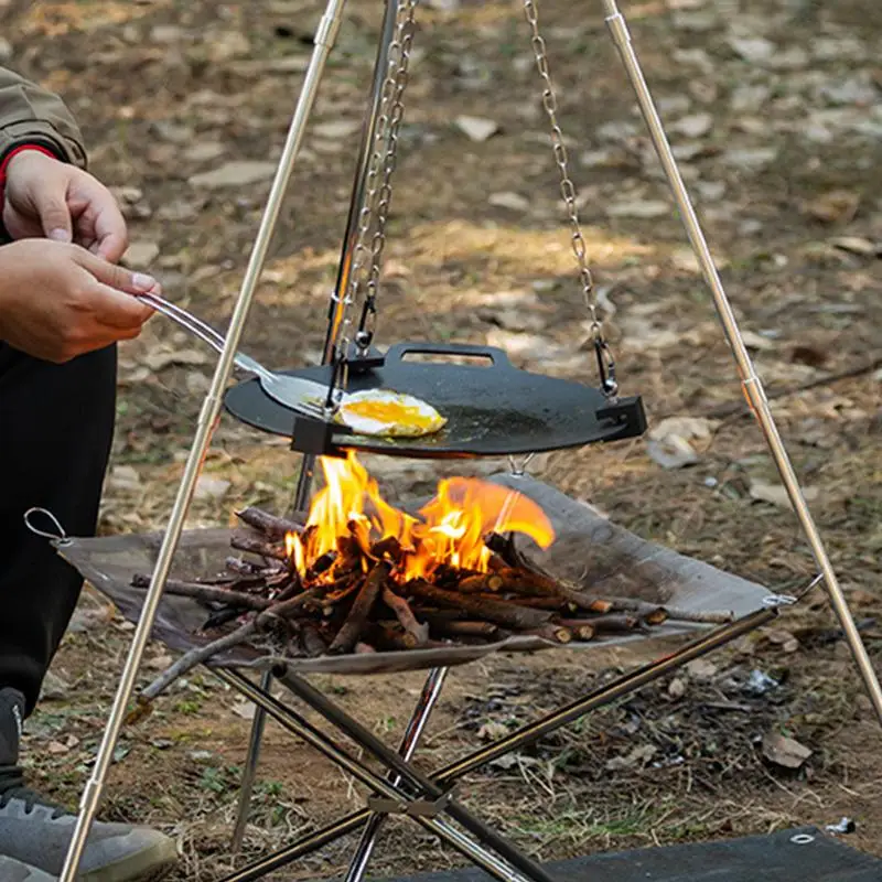 Suporte Triangular de Alumínio - Camping Hanging Cooking Pot avaliação e preço