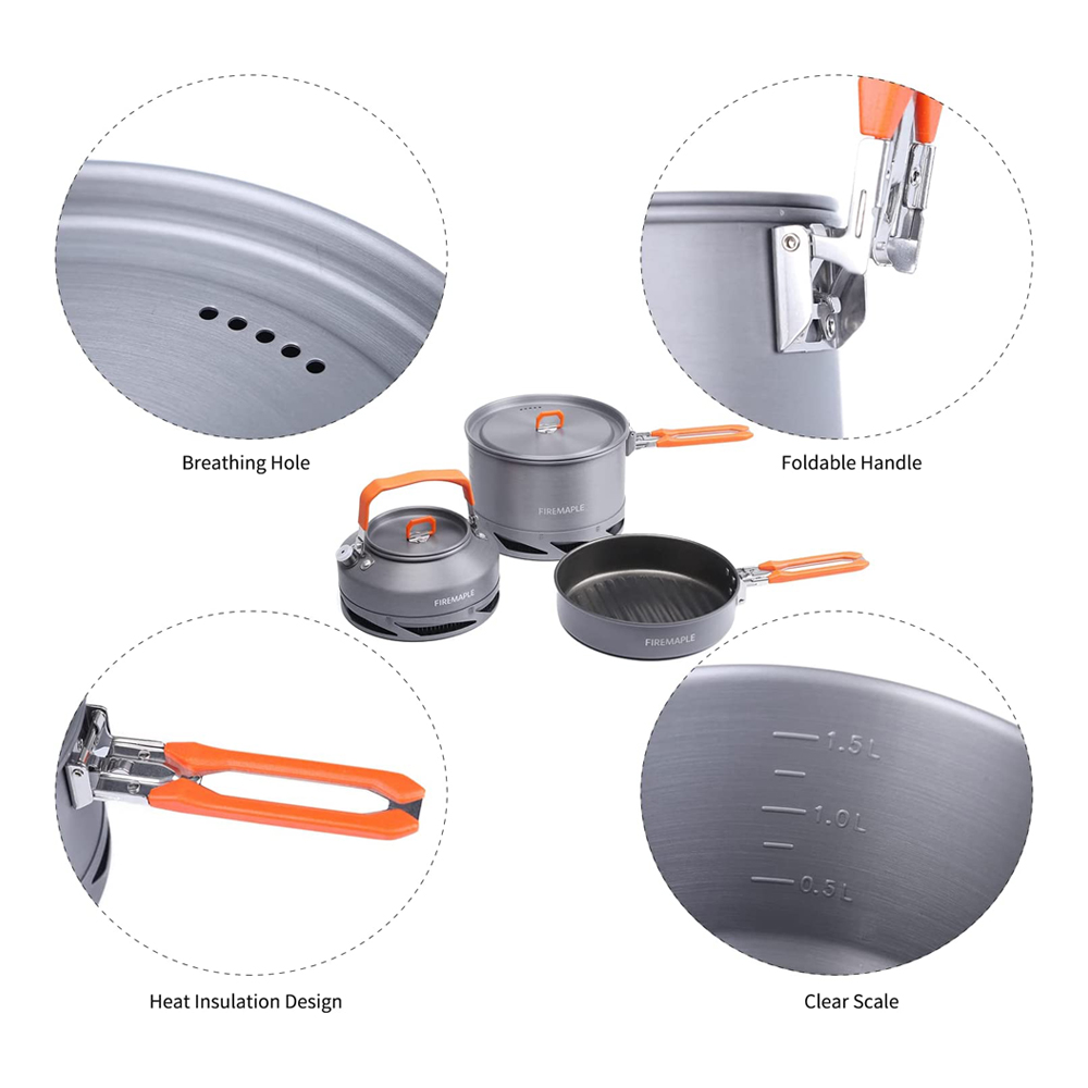 Fire Maple-Camping Panelas, Ut - Camping Cooking Kit avaliação e preço